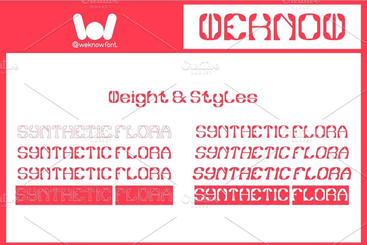 Synthetic Flora font, a Font by weknow (Photo 7 of 8)