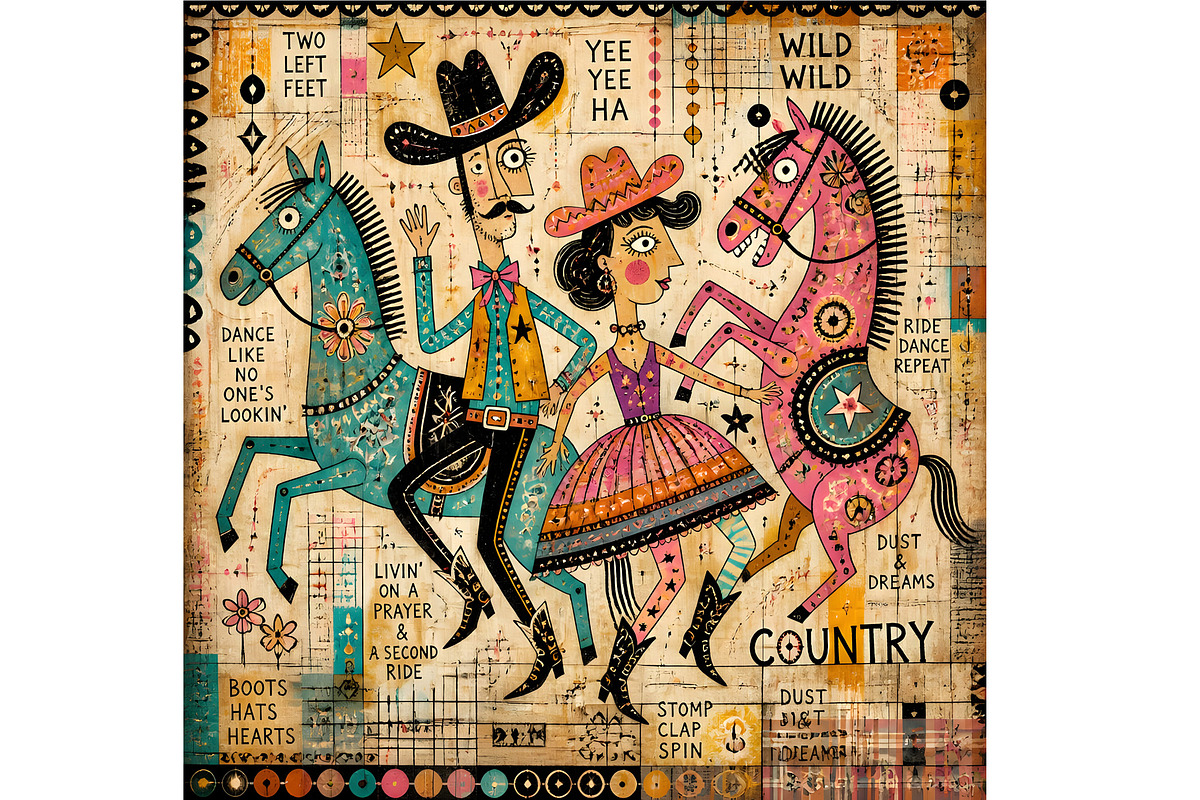 Country Dance, a Person Illustration by Sharon Schwalbe (Photo 5 of 6)