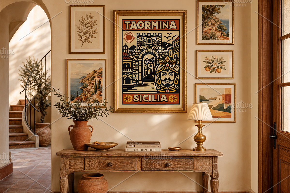 Taormina Sicily Travel Poster, a Wallpaper Photo by rarrarorro (Photo 3 of 6)