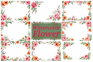Vibrant Floral Frame Bundle, an Illustration by Amazin_art