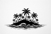 50 Tropical Palm Island Silhouette, an Empty State Illustration by Amazin_art (Thumbnail 25 of 41)