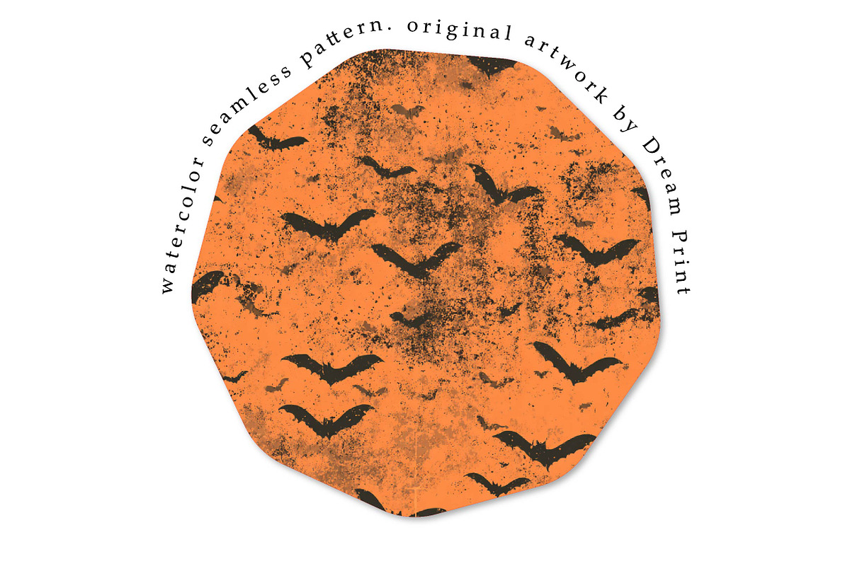 Halloween Bats Seamless Pattern, a Texture Illustration by DreamPrint404 (Photo 2 of 3)