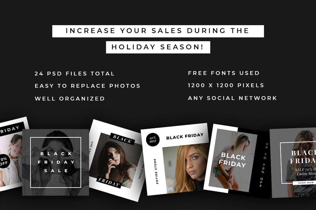 24 Black Friday Instagram Posts V3, a Social Media Template by MinimalStudioCo (Photo 5 of 5)