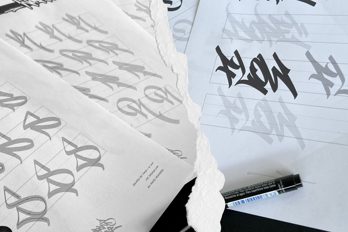 Graffiti Handstyle Workbook - PDF, an Education Illustration by Torus1 (Photo 5 of 7)