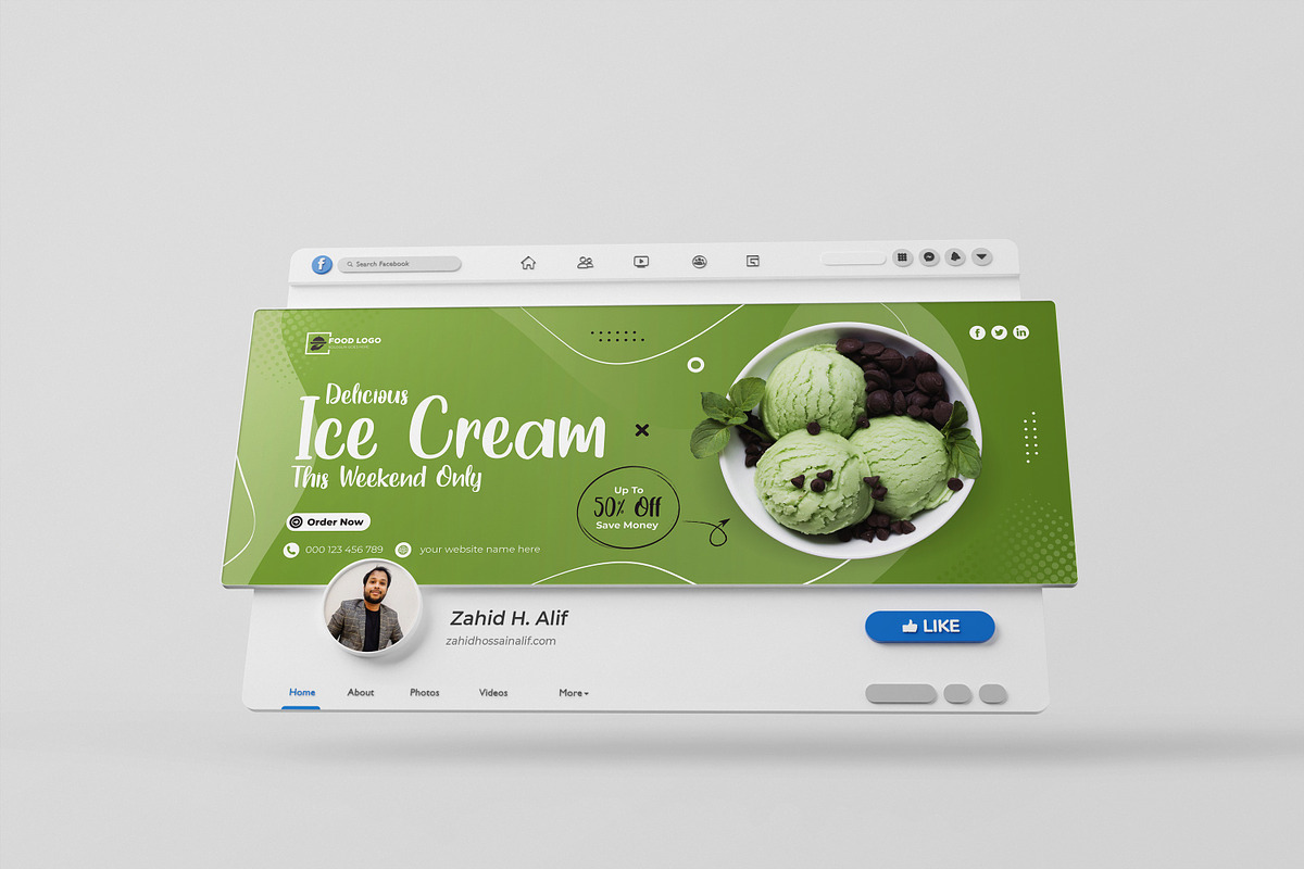 Facebook cover banner template, a Social Media Template by zahidhossainalif (Photo 4 of 5)