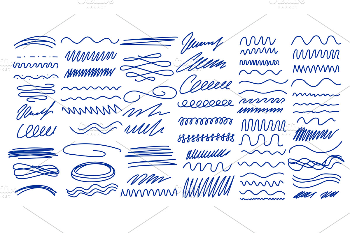 Set hand drawn elements for diary, an Illustration by Tati_Kli