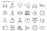 Square line icons, an Outline Icon by Howcolour (Thumbnail 18 of 85)