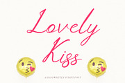 Lovely Kiss script font, a Script Font by CuteDreamyDesign (Thumbnail 1 of 16)