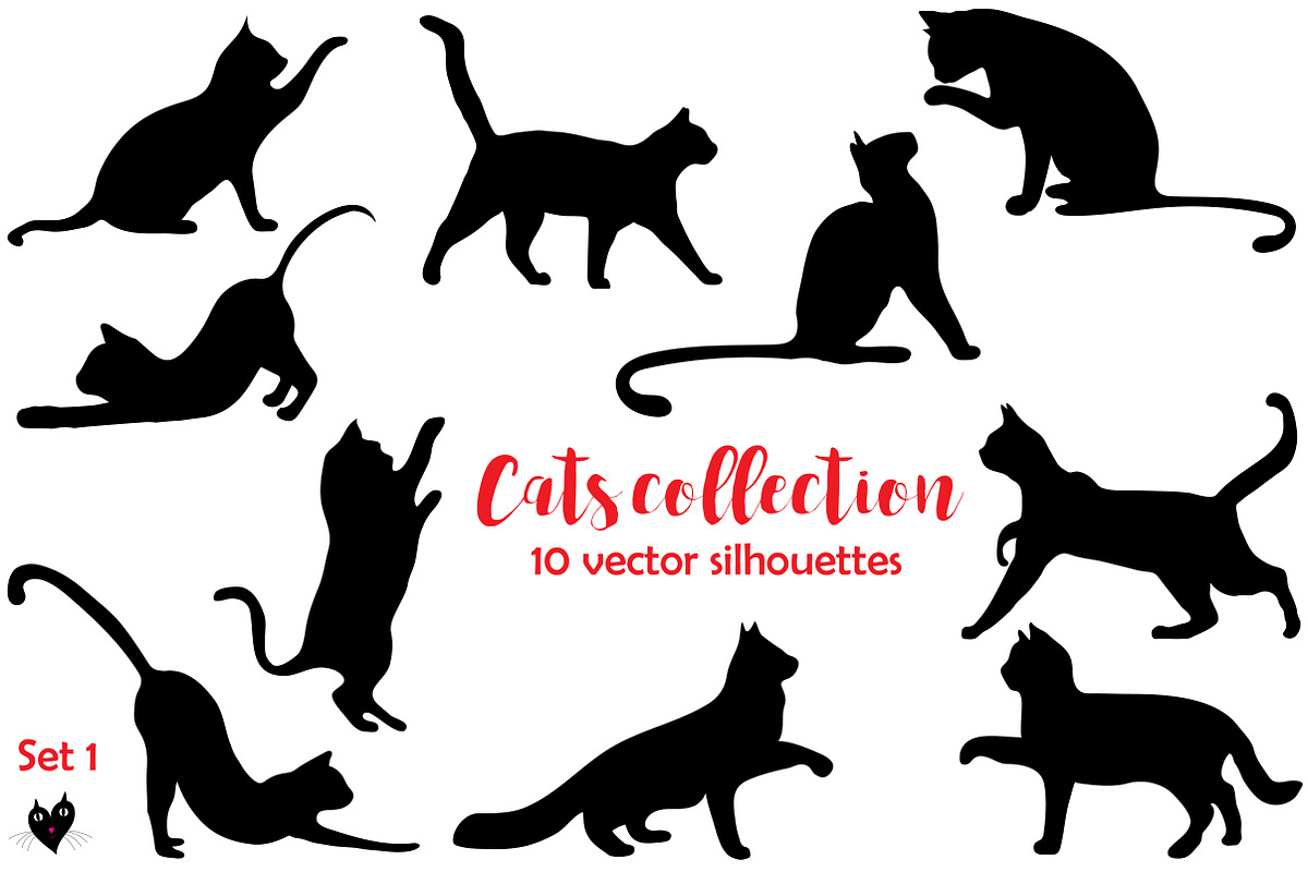 Cats collection, set 1, an Object Graphic by Orangepencil