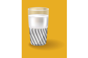 Glass of milk. Protein rich dairy, a Food Illustration by the8monkey