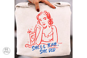 Shell Yeah, She Did! Sassy Swimsuit, an Illustration by Libby Wishes (Thumbnail 4 of 5)