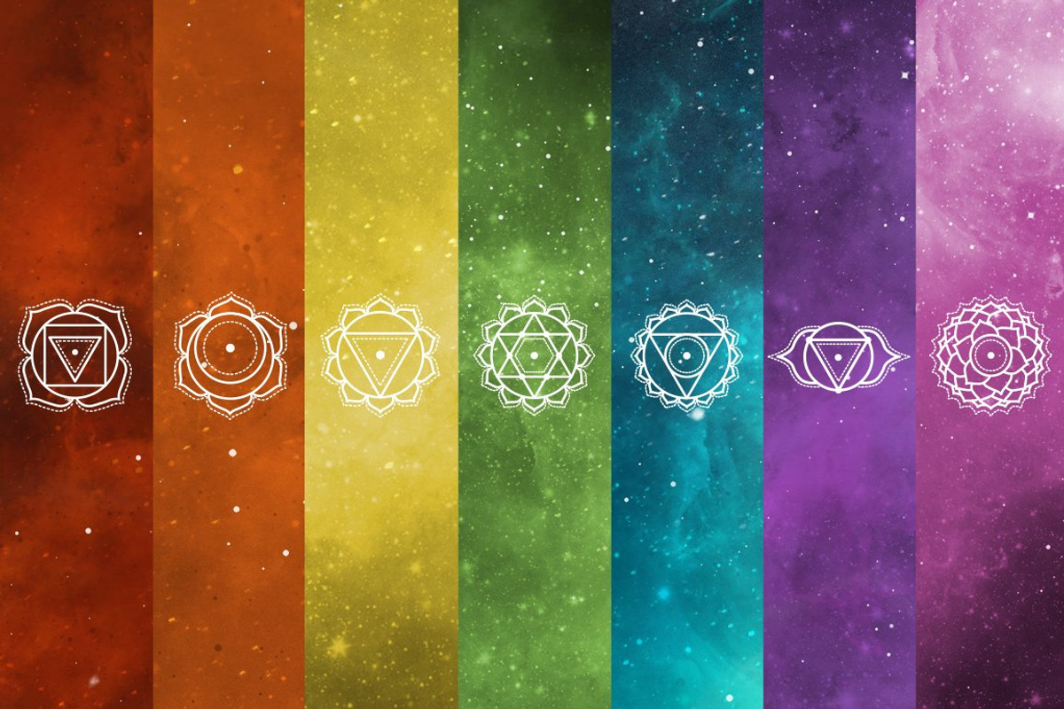 Chakra Symbols Vector Set, a Healthcare Illustration by S K Y B O X (Photo 3 of 12)