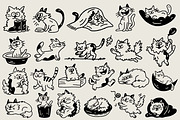 Cat Days: 100 Textured Kitties Pack, an Animal Illustration by Veyla (Thumbnail 8 of 14)