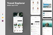 Travel Explorer Mobile App UI Kit, an UI Kit Template by uicube (Thumbnail 2 of 2)
