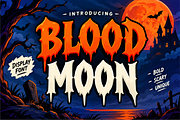 Blood Moon Hallloween Display Font, a Blackletter Font by Raffa Creative (Thumbnail 1 of 6)