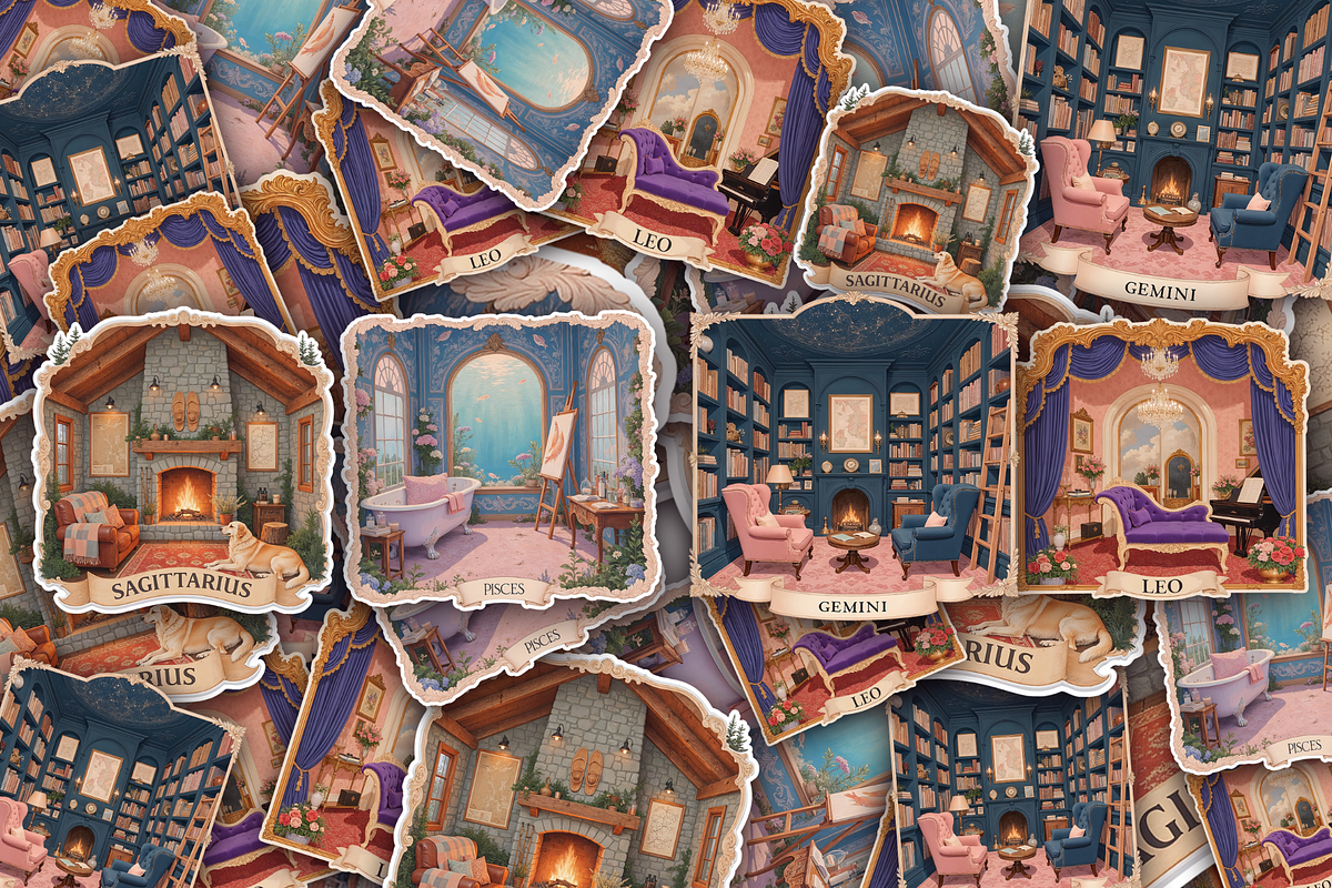 Astro Abode Zodiac Room Clipart, an Object Graphic by Jakayla Digital Co (Photo 29 of 30)