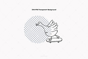 Hand Drawn Silly Goose Clipart Set, an Animal Illustration by Victoruler (Thumbnail 3 of 6)