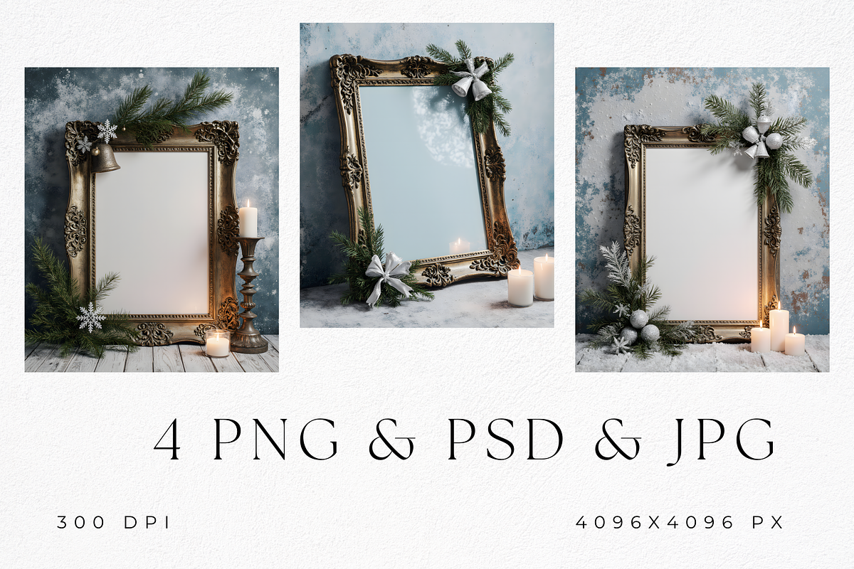 Christmas Frame Mockup, a Mockup by StormDigitalArt (Photo 2 of 2)