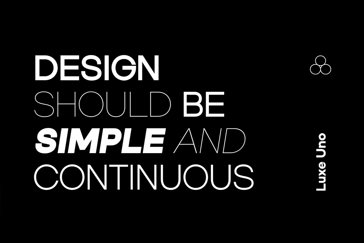 LUXE UNO - Modern Font Family, a Sans Serif Font by Designova® (Photo 7 of 14)