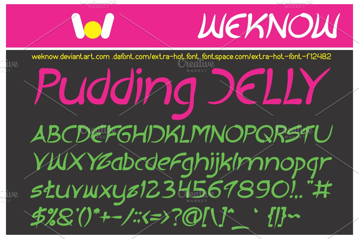 extra hot font preview 2