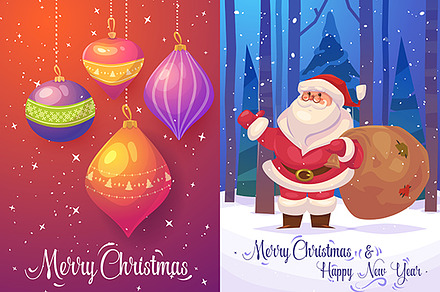 Christmas greeting card (set 4)