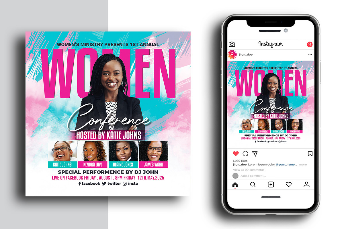 Women Conference Flyer, a Flyer Template by AfzaalGraphics (Photo 2 of 2)
