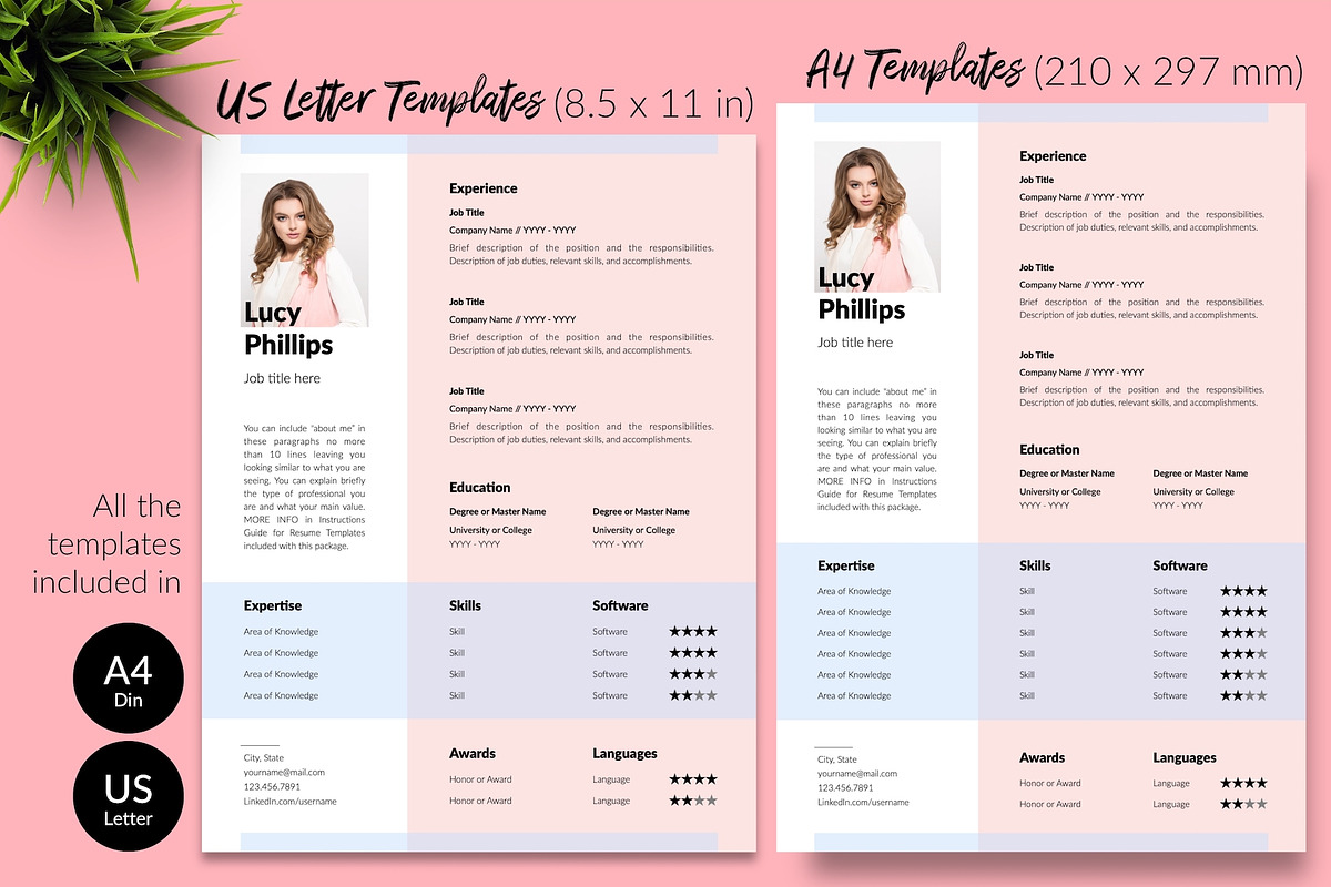 Modern CV Bundle / Resume - Lucy, a Resume Template by Templates Design Co. (Photo 8 of 17)