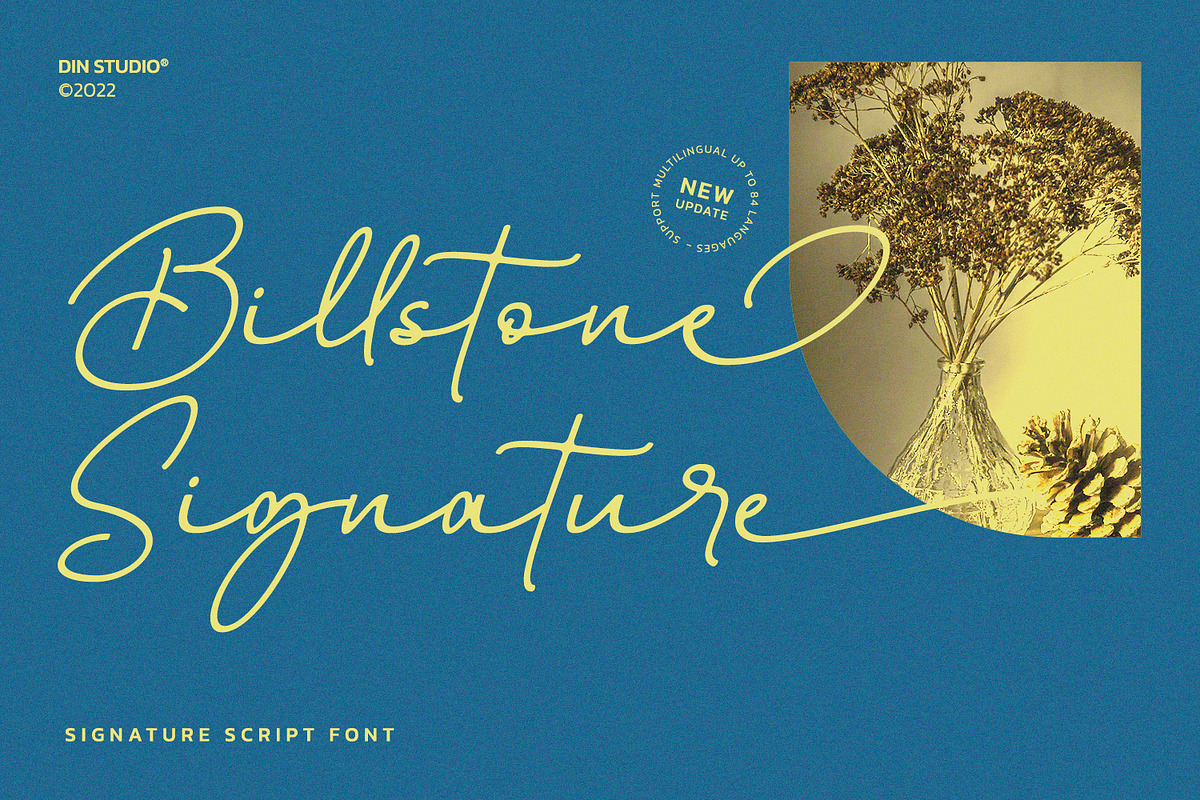 Billstone Signature, a Script Font by din-studio.com (Photo 1 of 10)