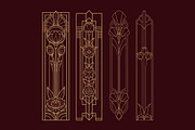 Art Deco 18 Floral Panels, a Decorative Illustration by Stanislav Kharchevskyi (Thumbnail 2 of 4)