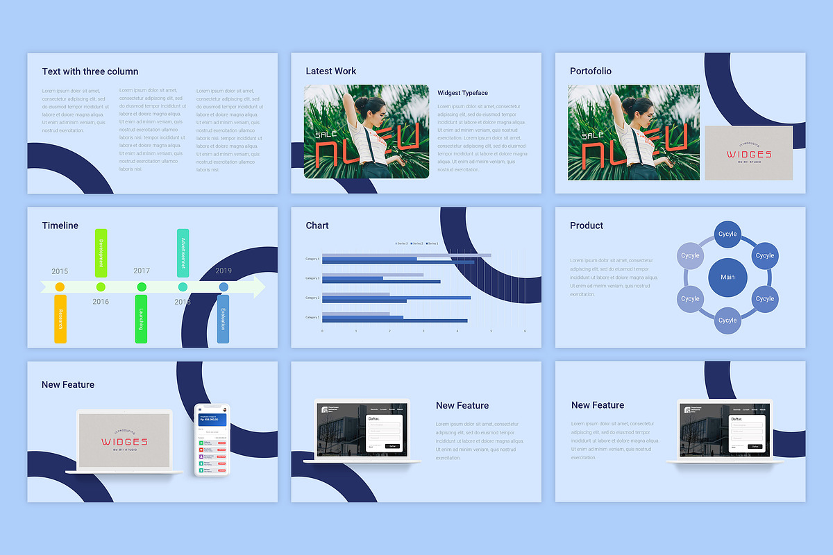 Powerpoint - Circlo Blue, a Presentation Template by Yolk Vibes (Photo 4 of 5)