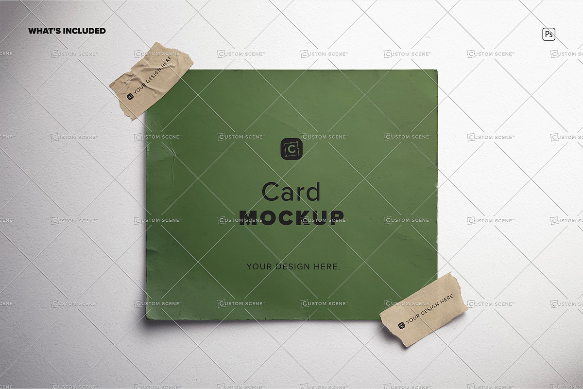 Logo Mockup Card with Tape, a Product Mockup by Custom Scene (Photo 8 of 8)
