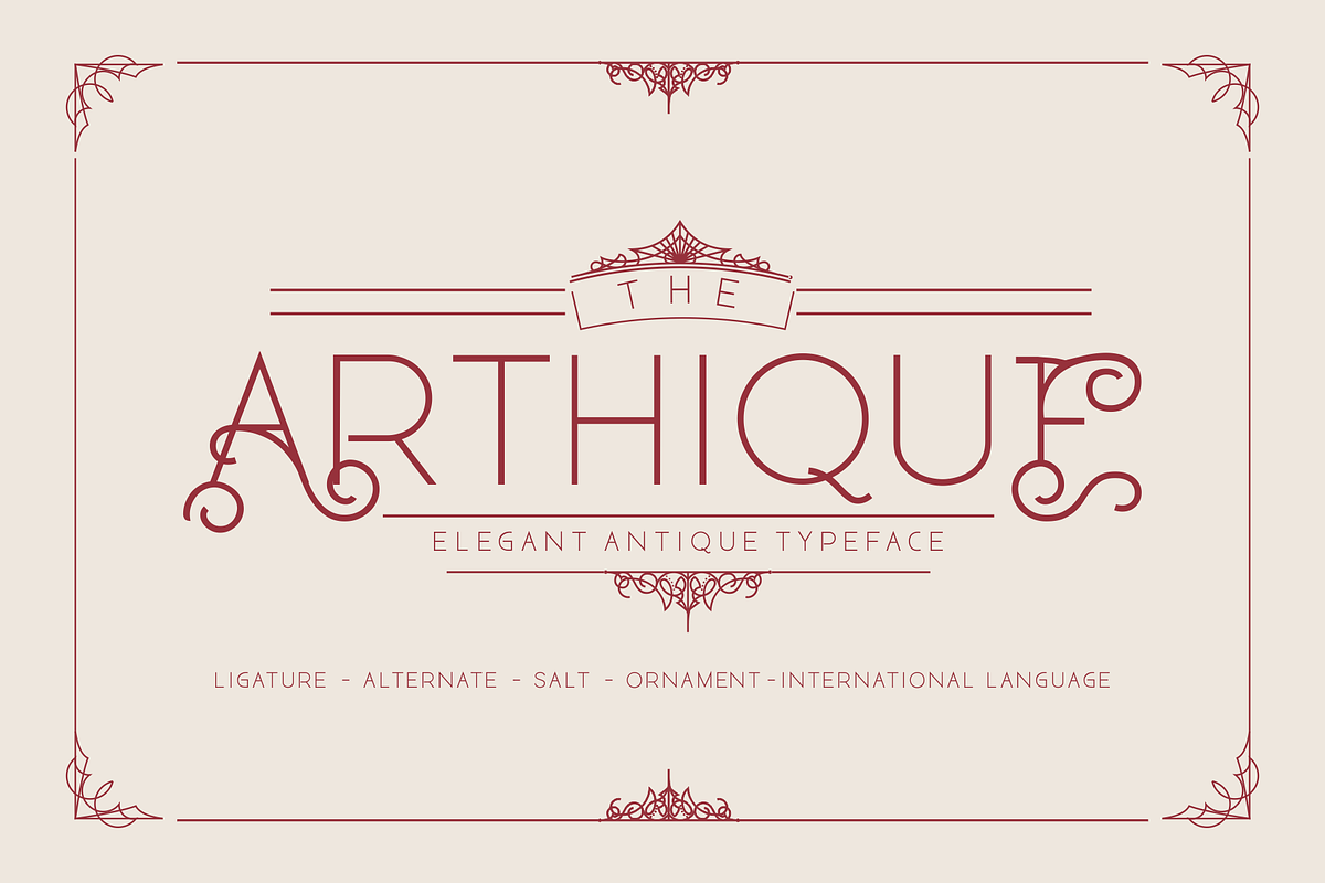 ARTHIQUE ELEGANT FONT preview 3