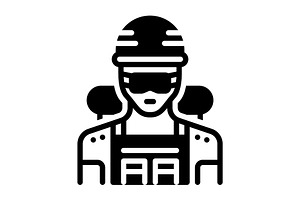 Military army solid icon, a Solid Icon by Creative priyanka