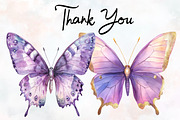 Pastel Purple Butterflies PNG, an Illustration by RobertsArt (Thumbnail 7 of 7)