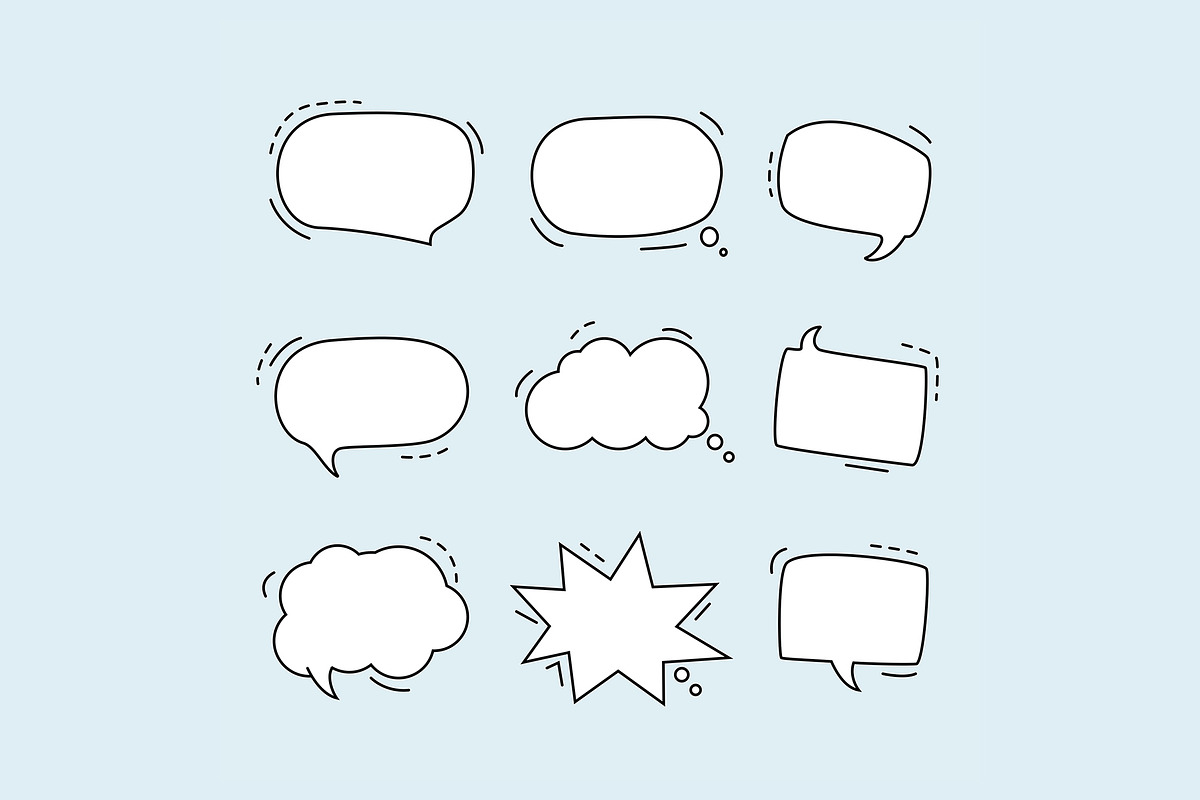 Smashing pack of speech bubbles, an Illustration by My watercolor shop (Photo 12 of 12)