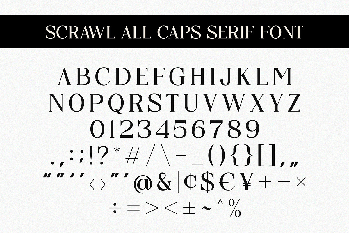 Scrawl - All caps serif font, a Serif Font by Almeera Std (Photo 3 of 5)