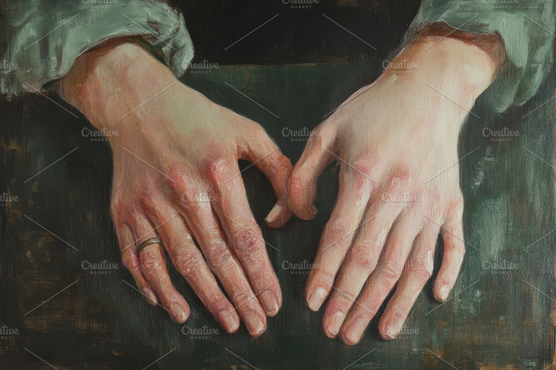 Anxious womans hands gently clasped, a Photo by Iftikhar Alam