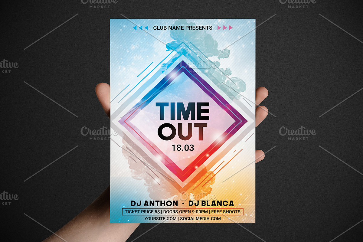 Minimal Flyers Templates, a Flyer Template by pixelworkz (Photo 2 of 3)