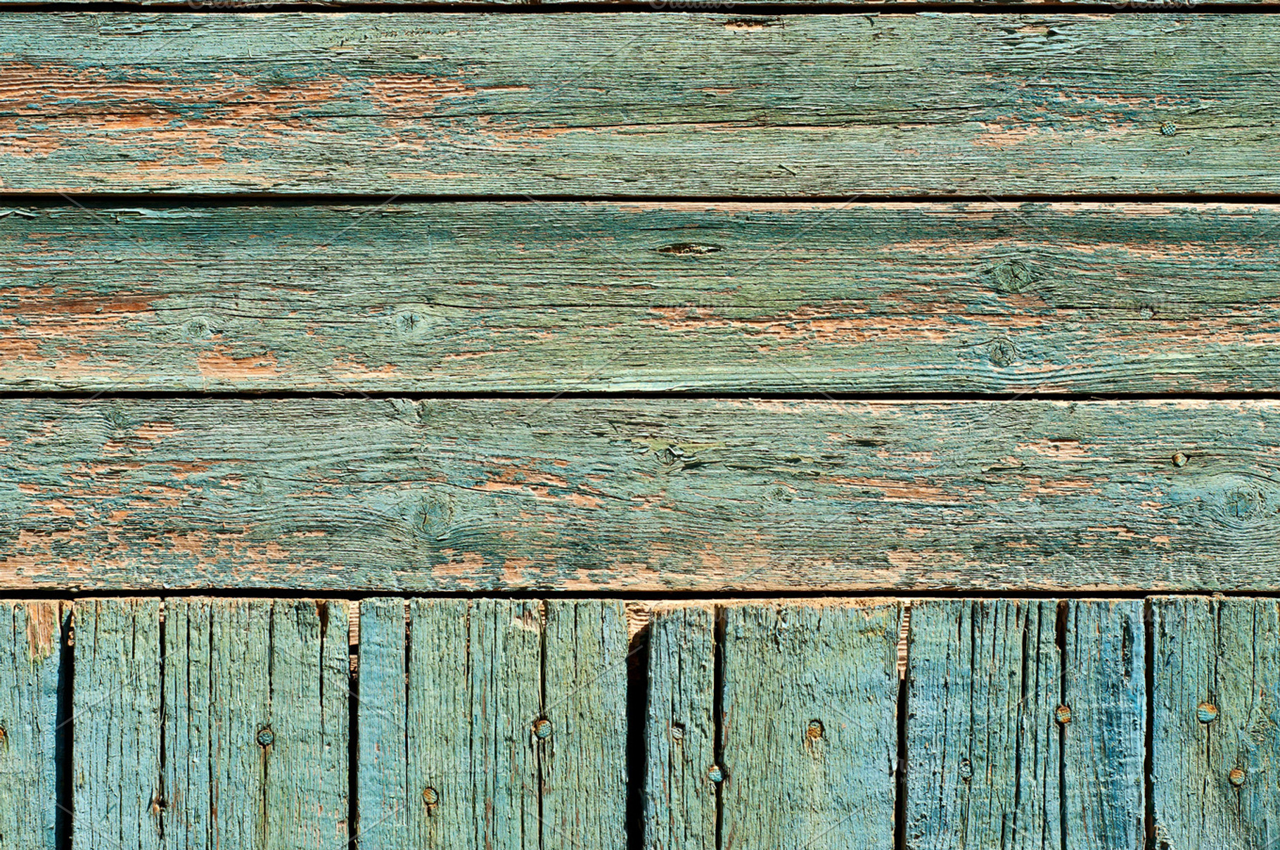 Green Distressed Planks