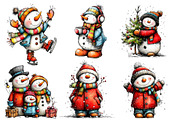 Christams Snowman clipart, an Illustration by Designworld (Thumbnail 3 of 5)