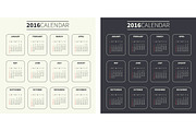 4 Calendar templates for 2016, a Background Graphic by mnke art studio (Thumbnail 2 of 2)