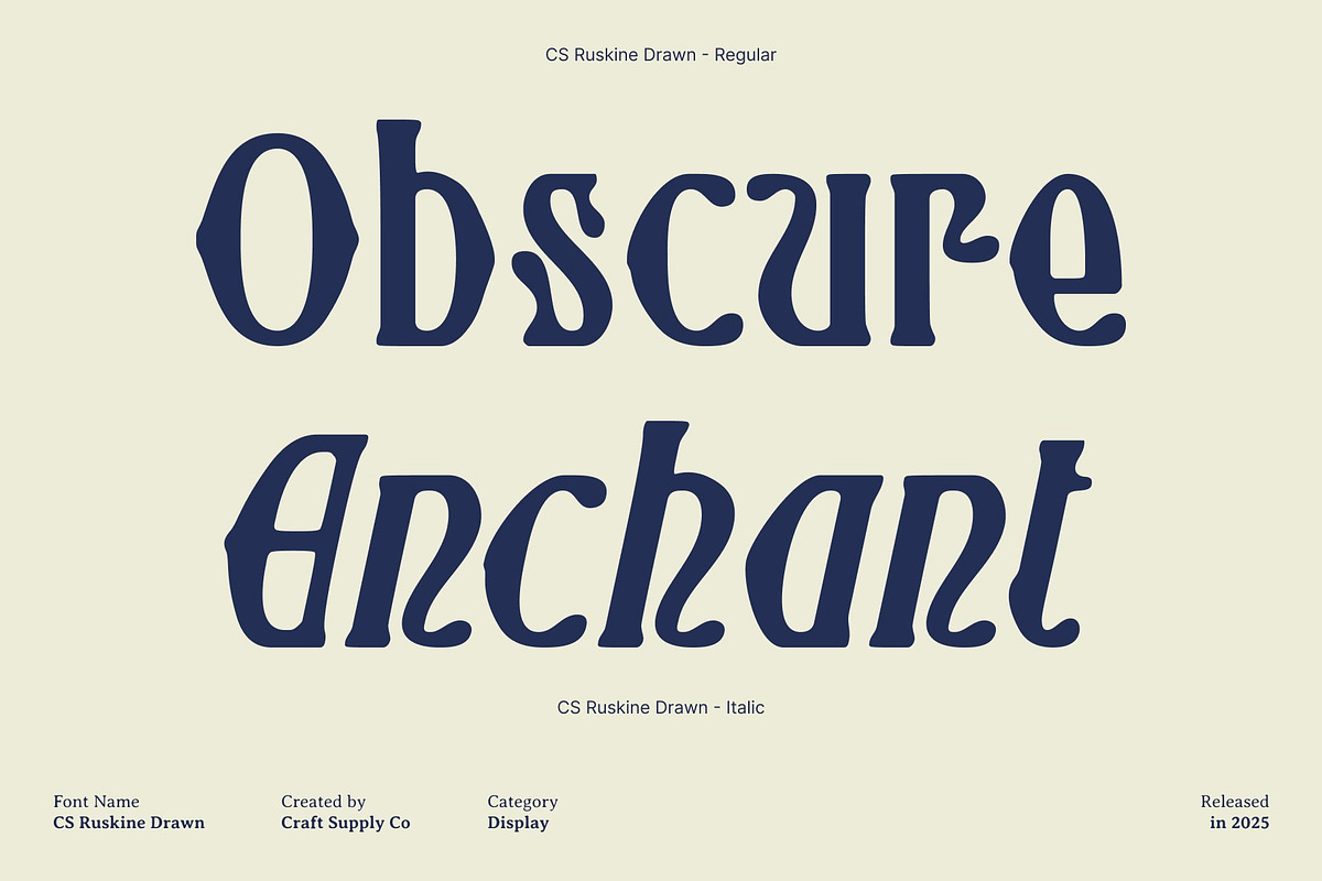 CS Ruskine Drawn, a Sans Serif Font by Craft Supply Co. (Photo 3 of 8)