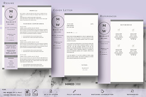 Teacher Resume Template Word & Pages