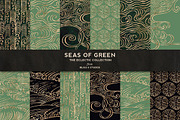 36 Japanese Wave & Gold Icons, a Pattern Graphic by Blixa 6 Studios (Thumbnail 4 of 10)