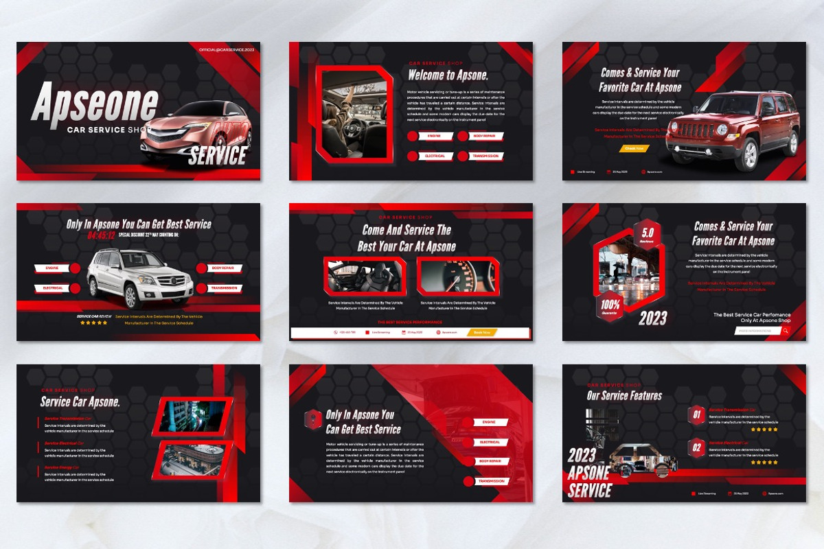 Apsone - Car Service Googleslide, a Presentation Template by Dhabee (Photo 4 of 8)