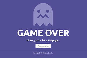 Animated HTML5/CSS3 404 Error Page