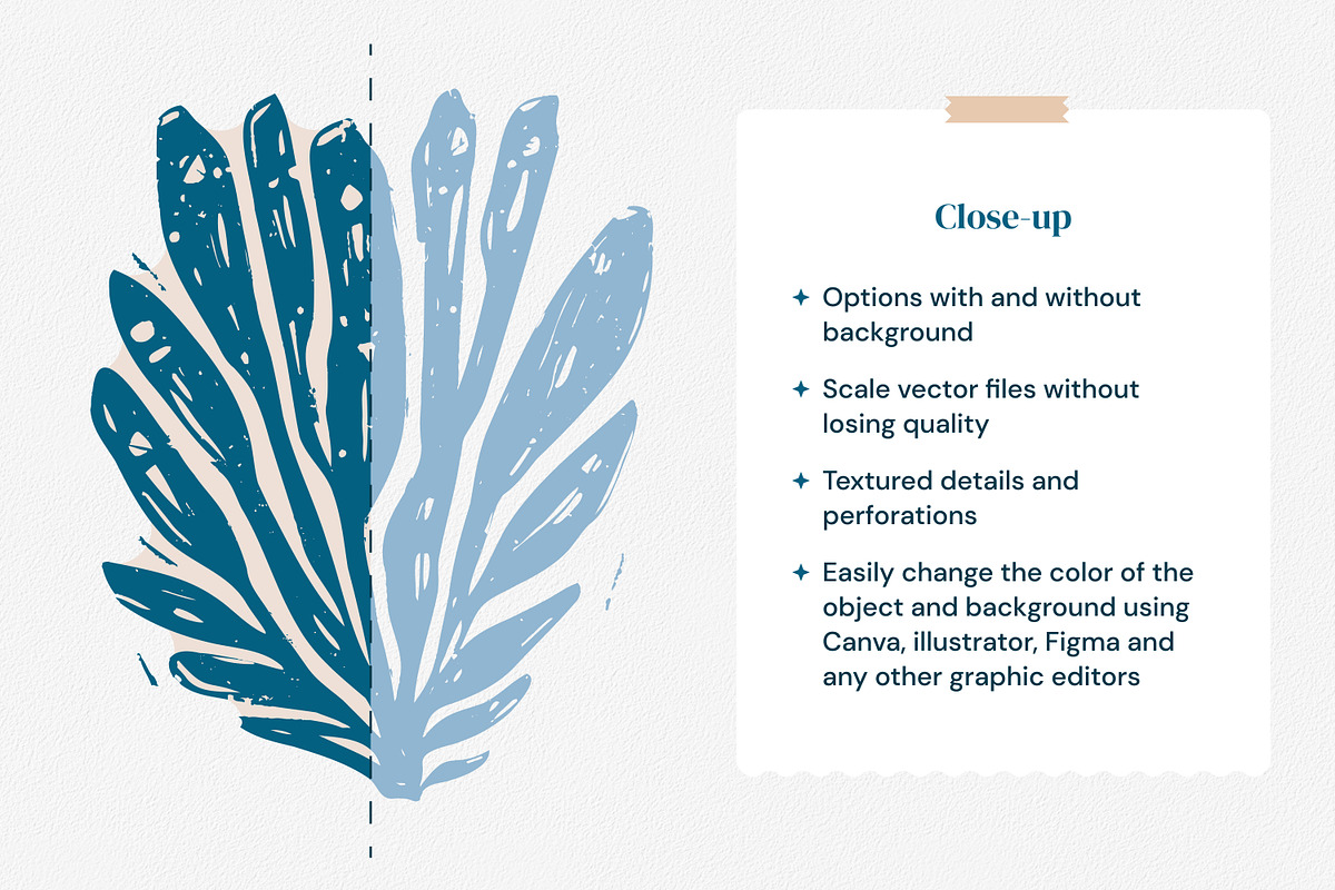 Ocean Life | Linocut collection, a Pattern Graphic by SappiStudio (Photo 17 of 21)