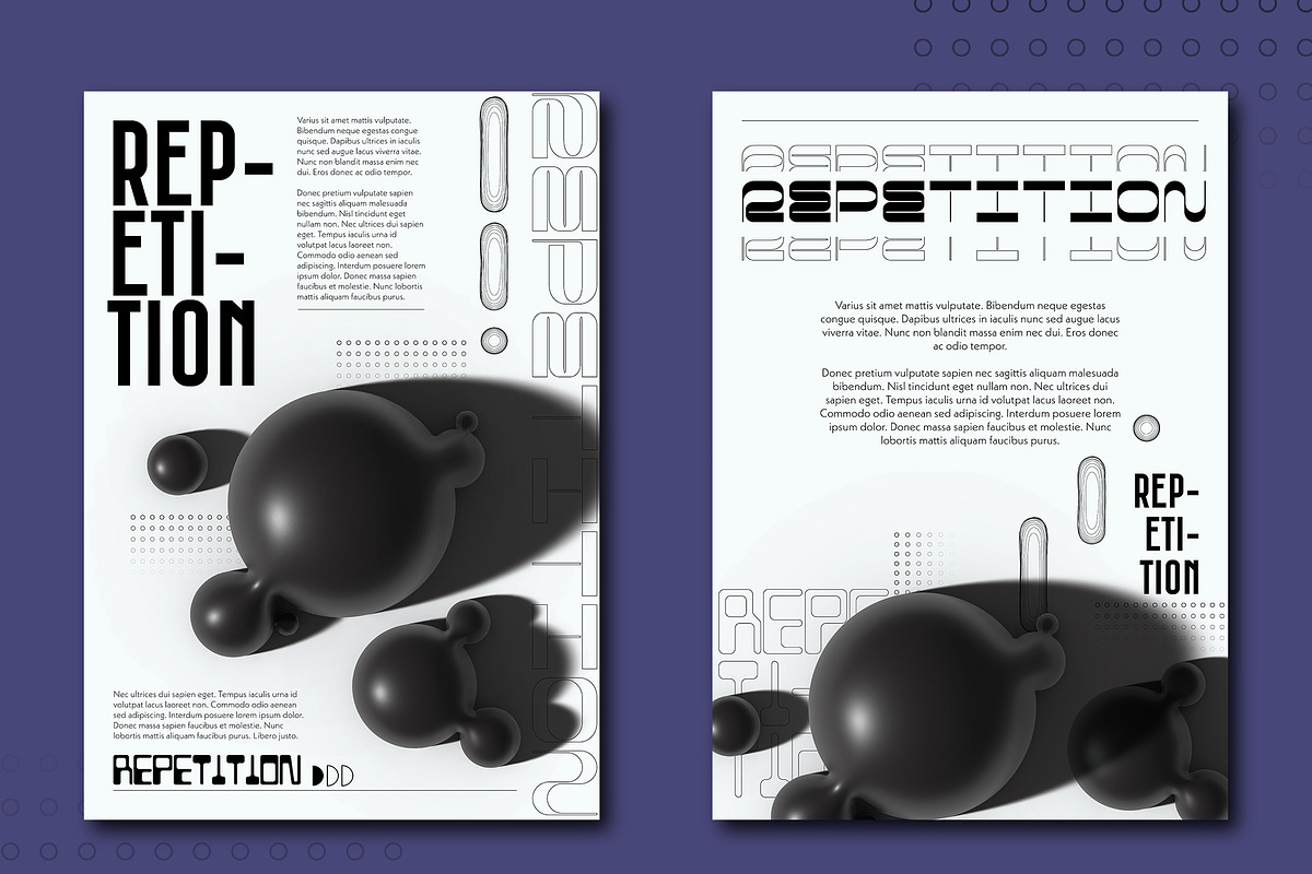 Black Abstract 3D Poster