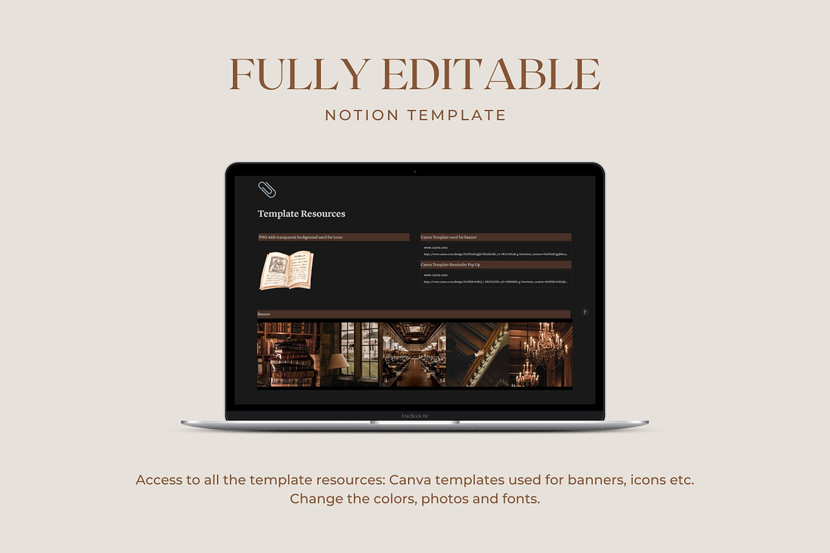 Notion Template Dark Academia, a Templates & Theme by AestheticOrganizer (Photo 9 of 9)