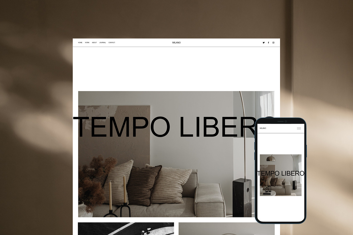 Milano Minimalist Website Template
